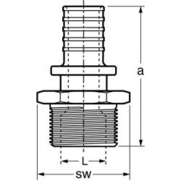 JE Prelazna spojnica pokretna navlaka aksijalna sa krajem na navoj SDR 11 25x2,3-3/4ˮ - Image 2